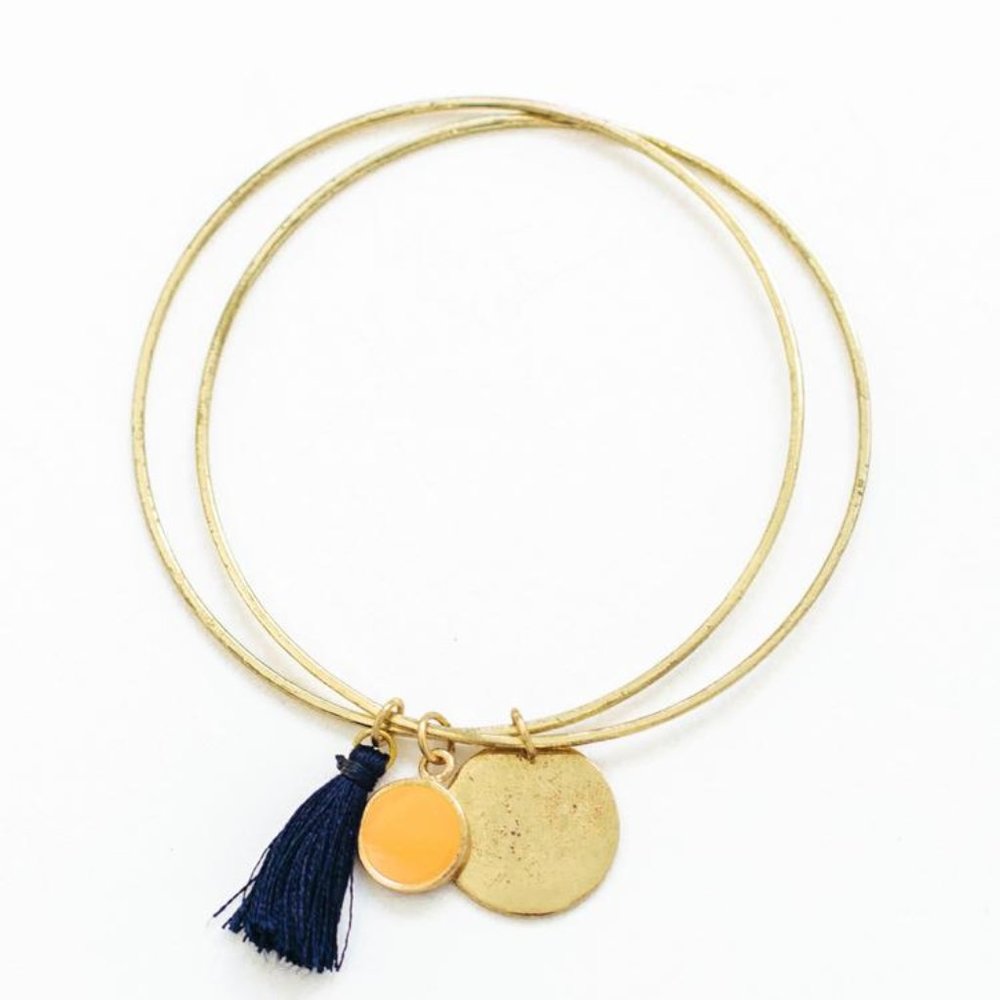 Mata Traders Tassel Charm Bracelet Navy